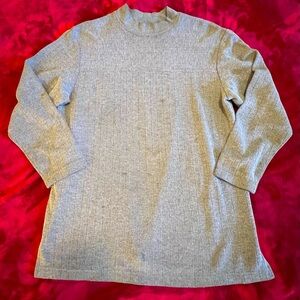 Teddi Medium Long Sleeve Gray Knit Pullover Sweater Casual